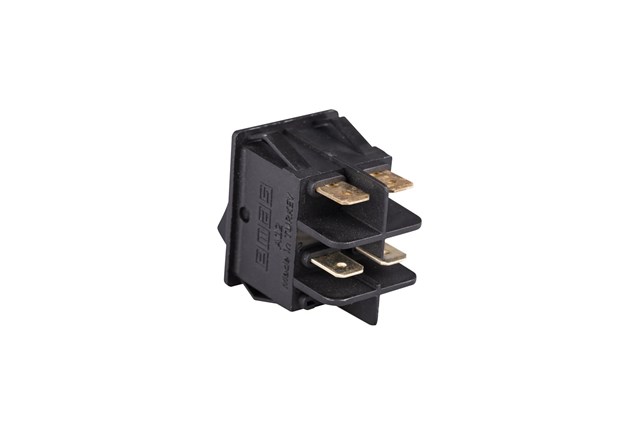 30*22mm Black Body 1NO+1NO w/o Illumination with Terminal (0-I) Marked Black A12 Series Rocker Switch